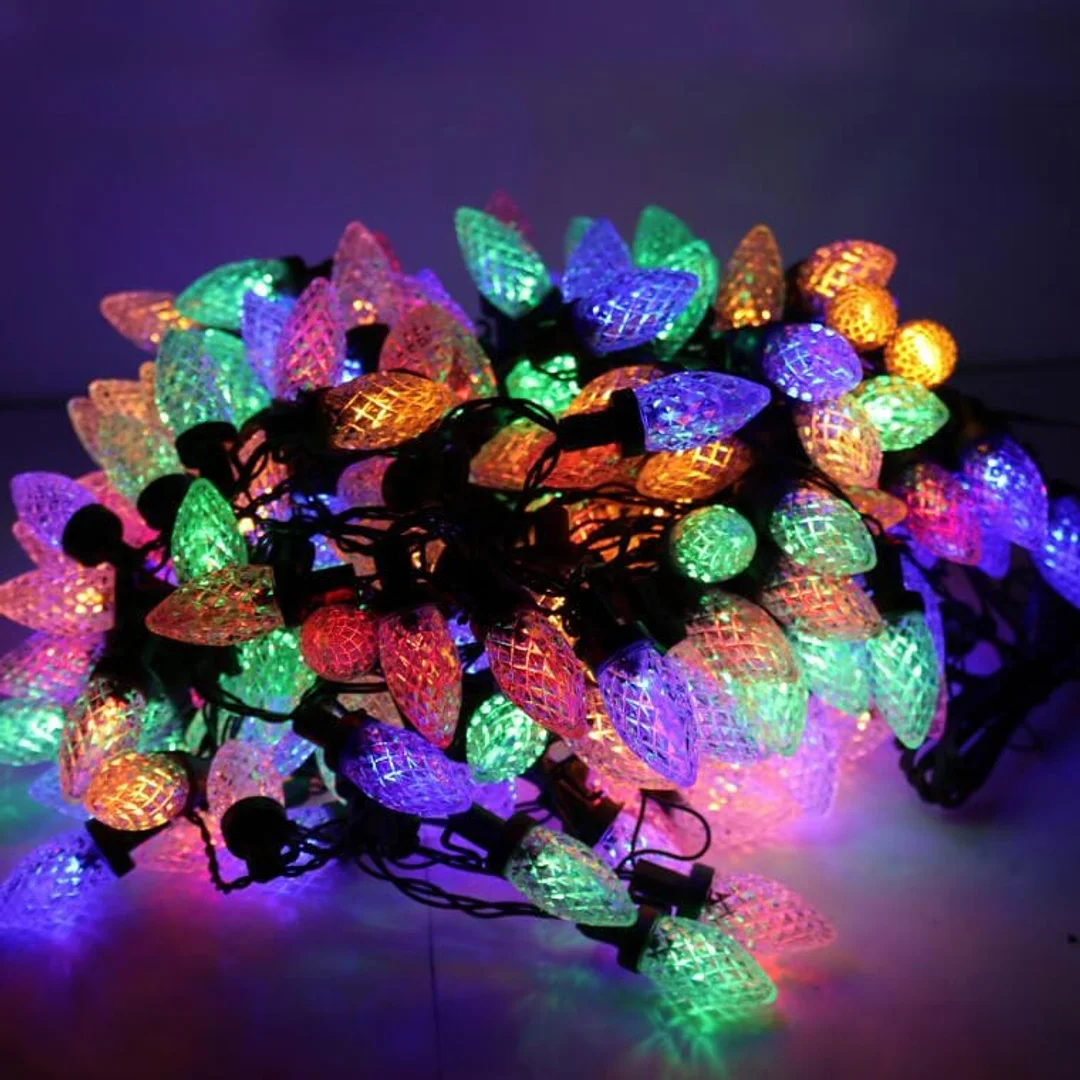 Multikolorowe Lampki Choinkowe w Kształcie Żołędzi 200LED, 19m, Do Użytku Zewnętrznego — zdjęcie 2