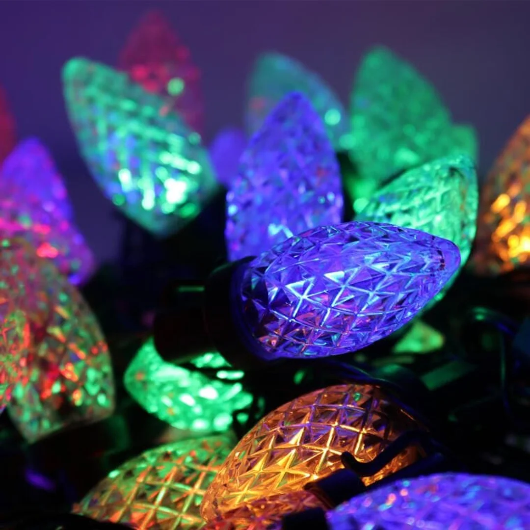 Multikolorowe Lampki Choinkowe w Kształcie Żołędzi 200LED, 19m, Do Użytku Zewnętrznego — zdjęcie 3
