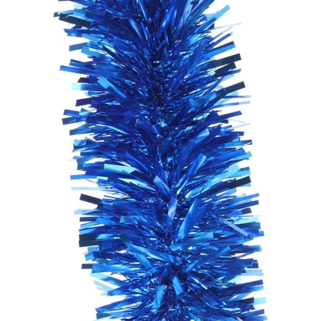 Niebieski łańcuch choinkowy Goliat z folii metalizowanej, 7cm x 2m — zdjęcie 2