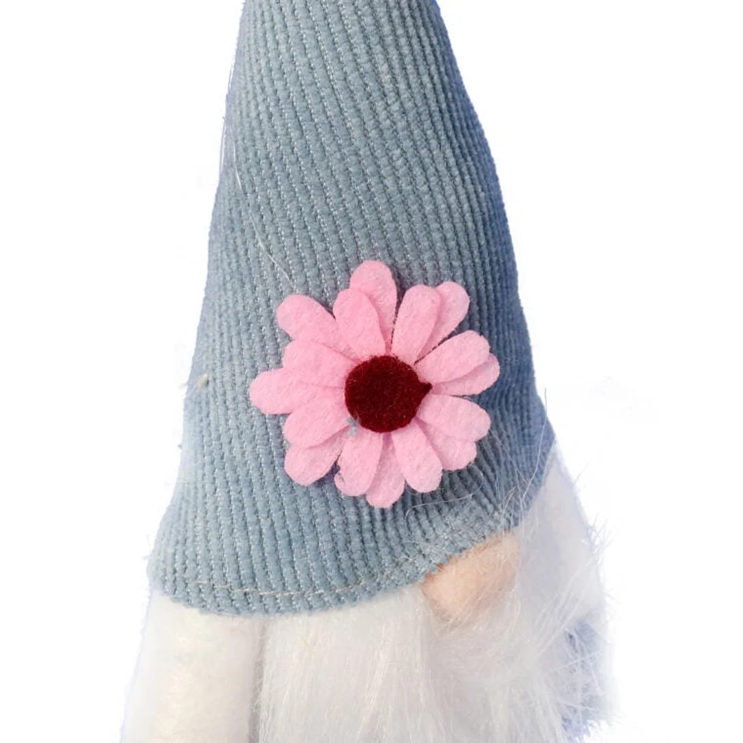 Niebieski Skrzat Wiosenny z Brodą 17 cm - Dekoracja Wielkanocna — zdjęcie 2
