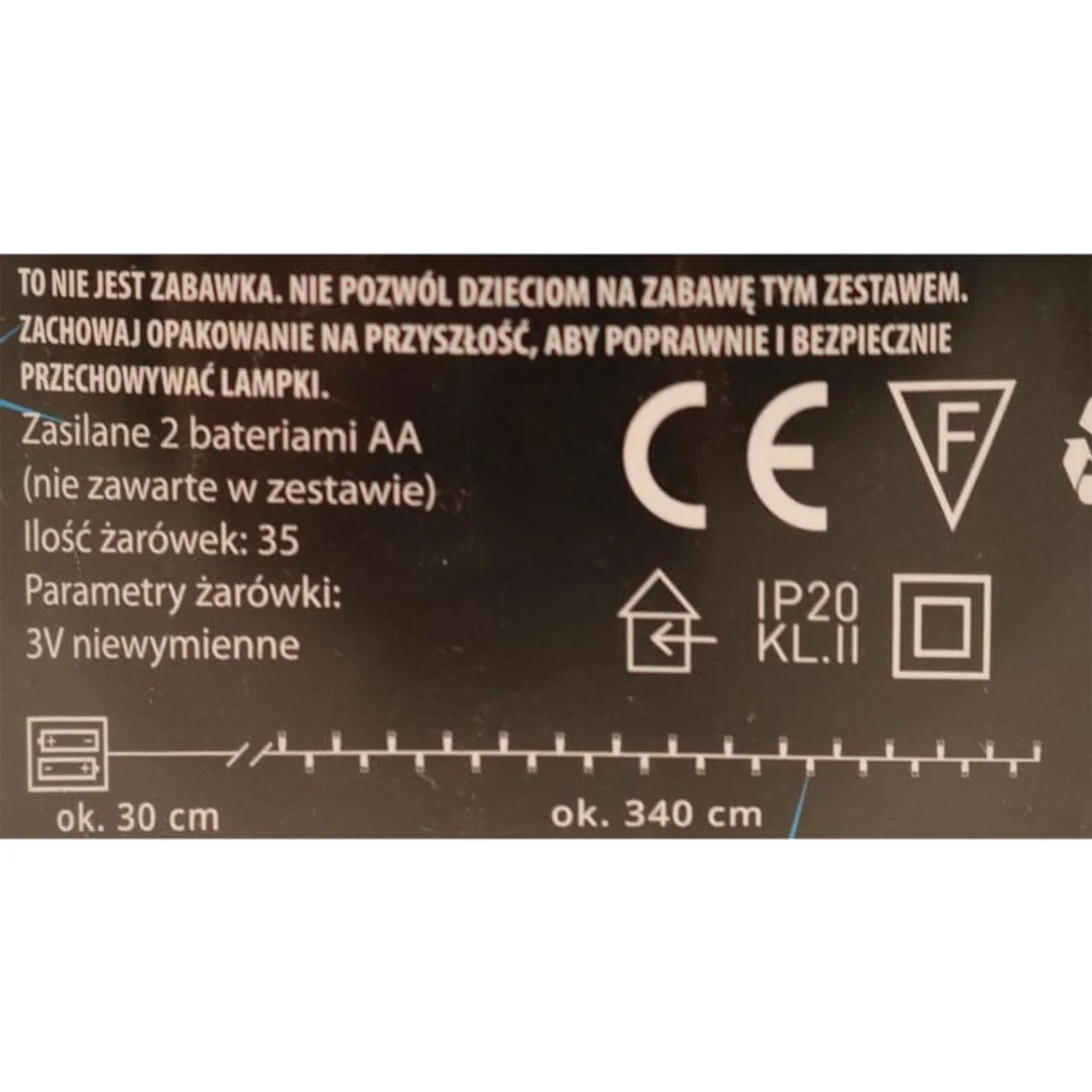 Niebieskie Lampki Choinkowe LED na Baterie - Dekoracyjne Oświetlenie Świąteczne — zdjęcie 3