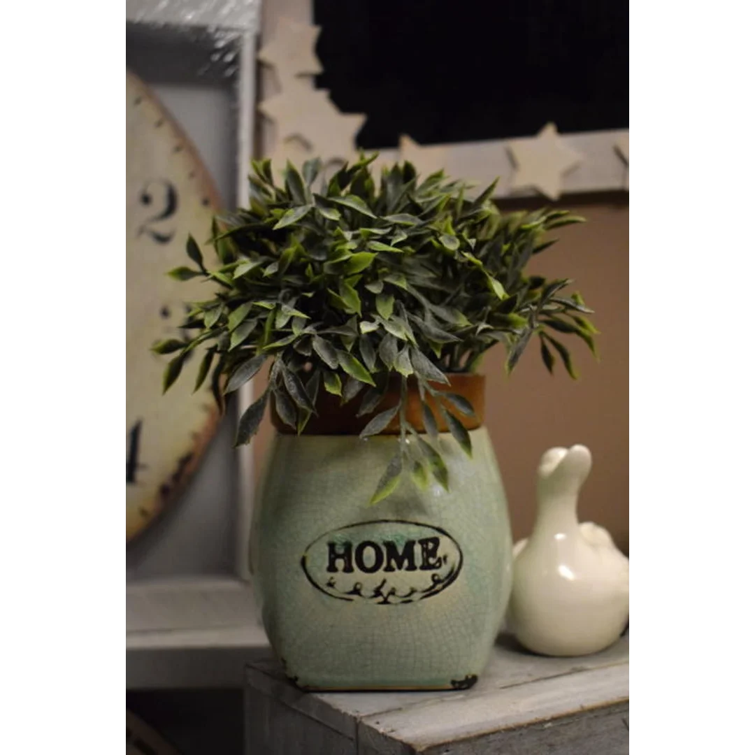 Osłonka ceramiczna home w miętowym kolorze 10x10 cm — zdjęcie 2