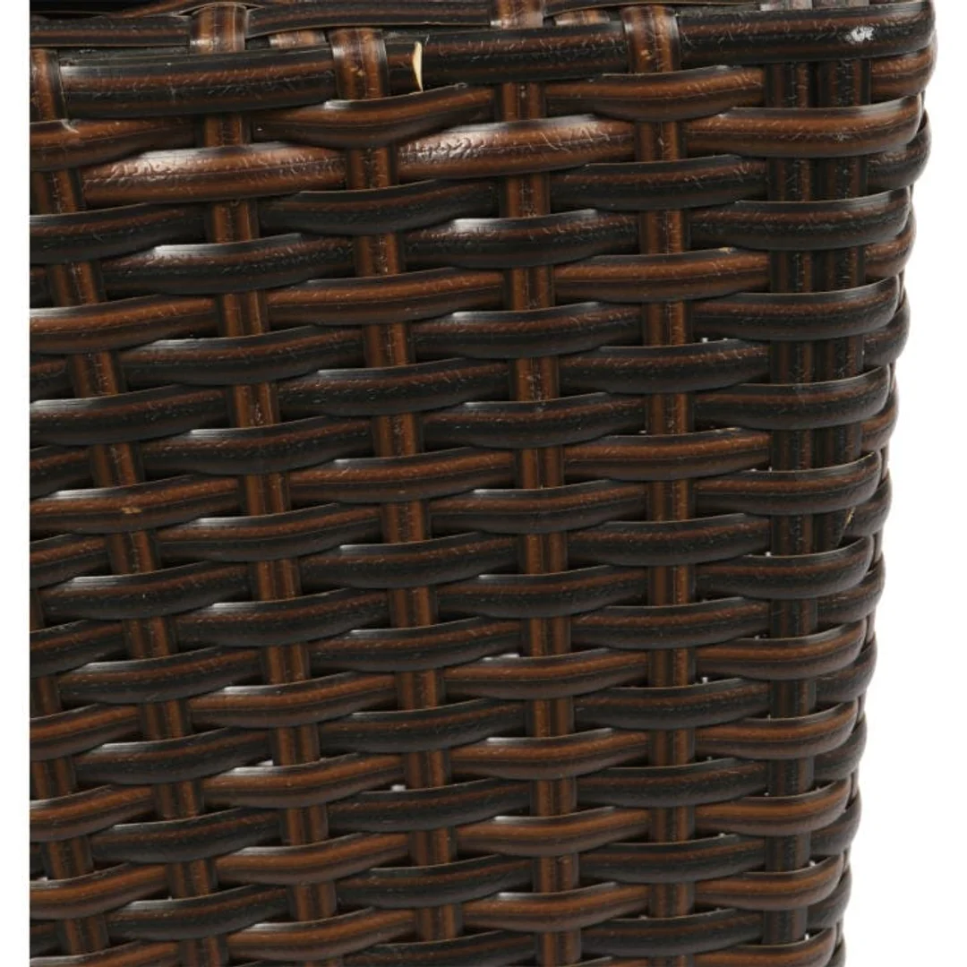 Osłonka na Doniczkę Technorattan z Aluminiową Konstrukcją 36cm - Kolor Brązowy