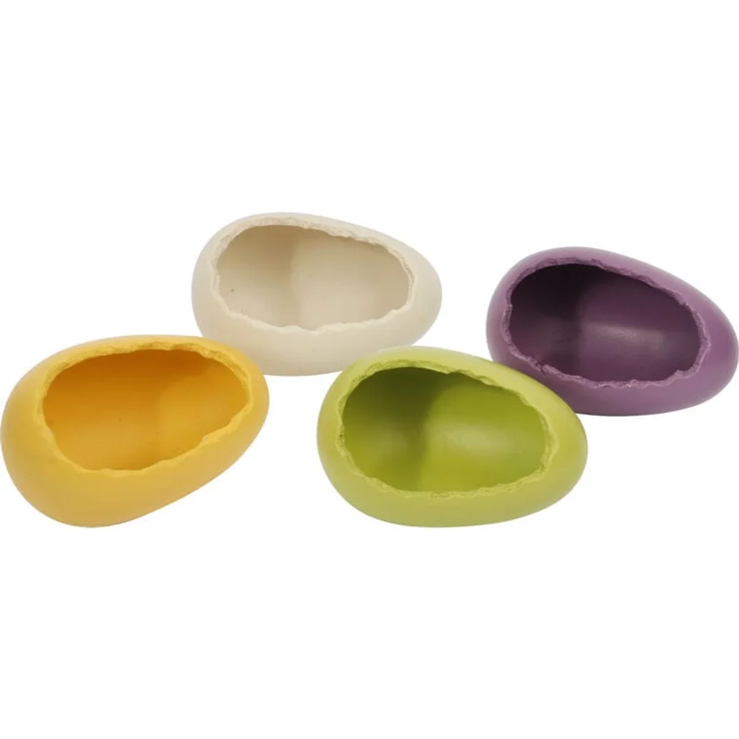 Osłonka wielkanocna ceramiczna jajko rzeżucha fioletowa — zdjęcie 3