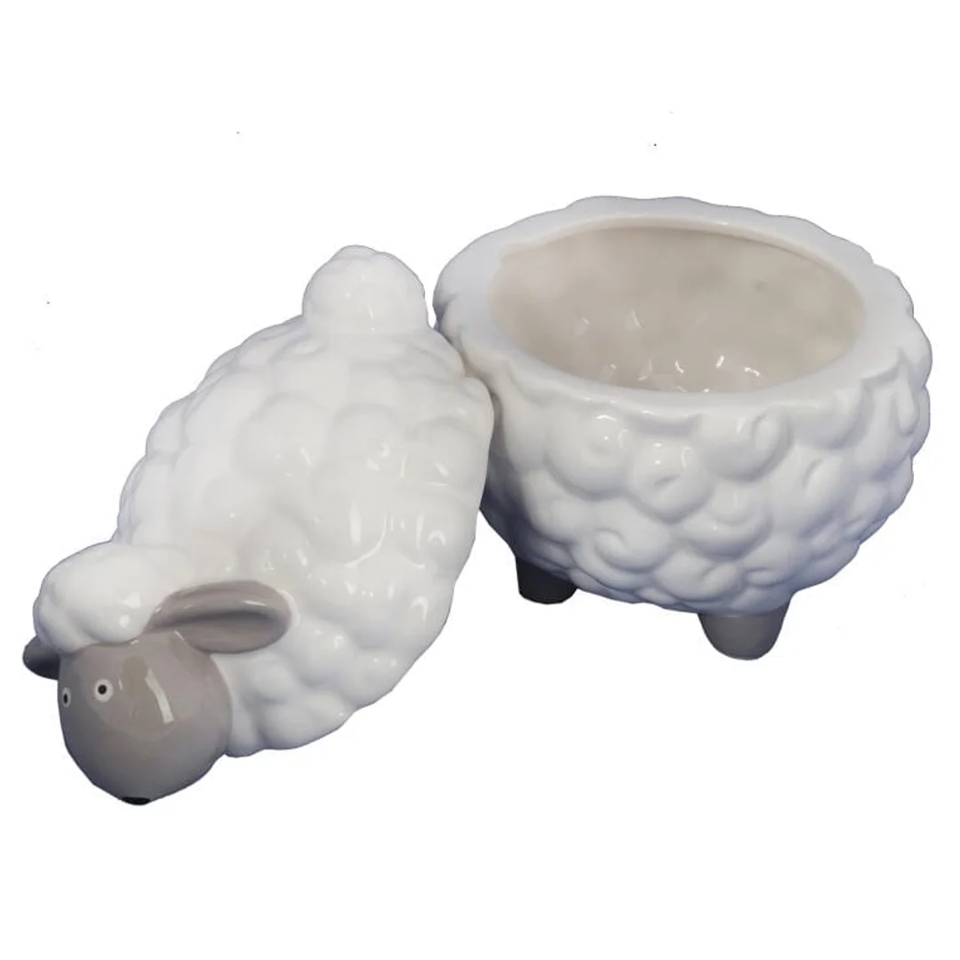 Owca owieczka wielkanocna ceramiczny pojemnik 17cm — zdjęcie 3