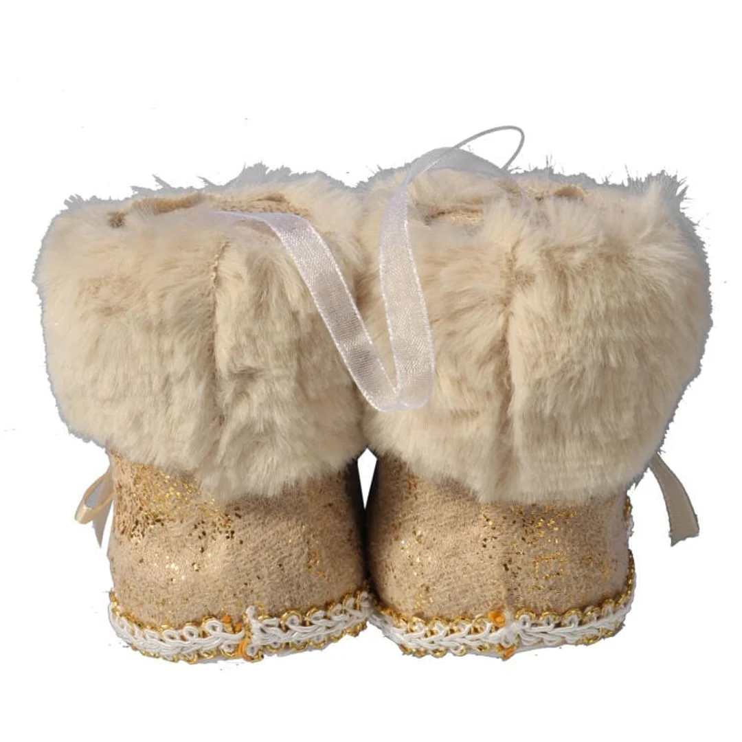Ozdoba bożonarodzeniowa zawieszka welurowa BUCIKI 11 cm — zdjęcie 3
