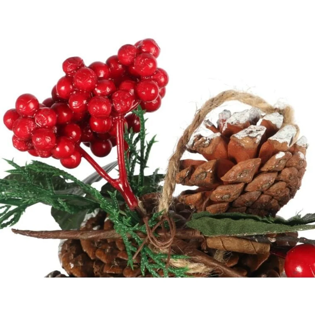 Ozdoba bożonarodzeniowa zawieszkaSZYSZKA Z DEKORACJĄ 20 cm BRĄZOWA — zdjęcie 2