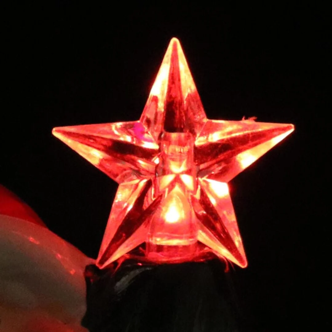 Ozdoba świąteczna ceramiczny MIKOŁAJ z choinką LED 12.5 cm — zdjęcie 4
