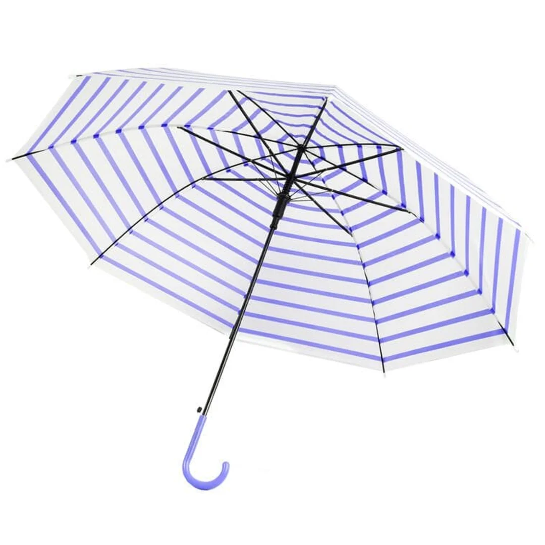 PARASOL PARASOLKA DLA DZIEWCZYNKI FIOLETOWE PASKI — zdjęcie 2