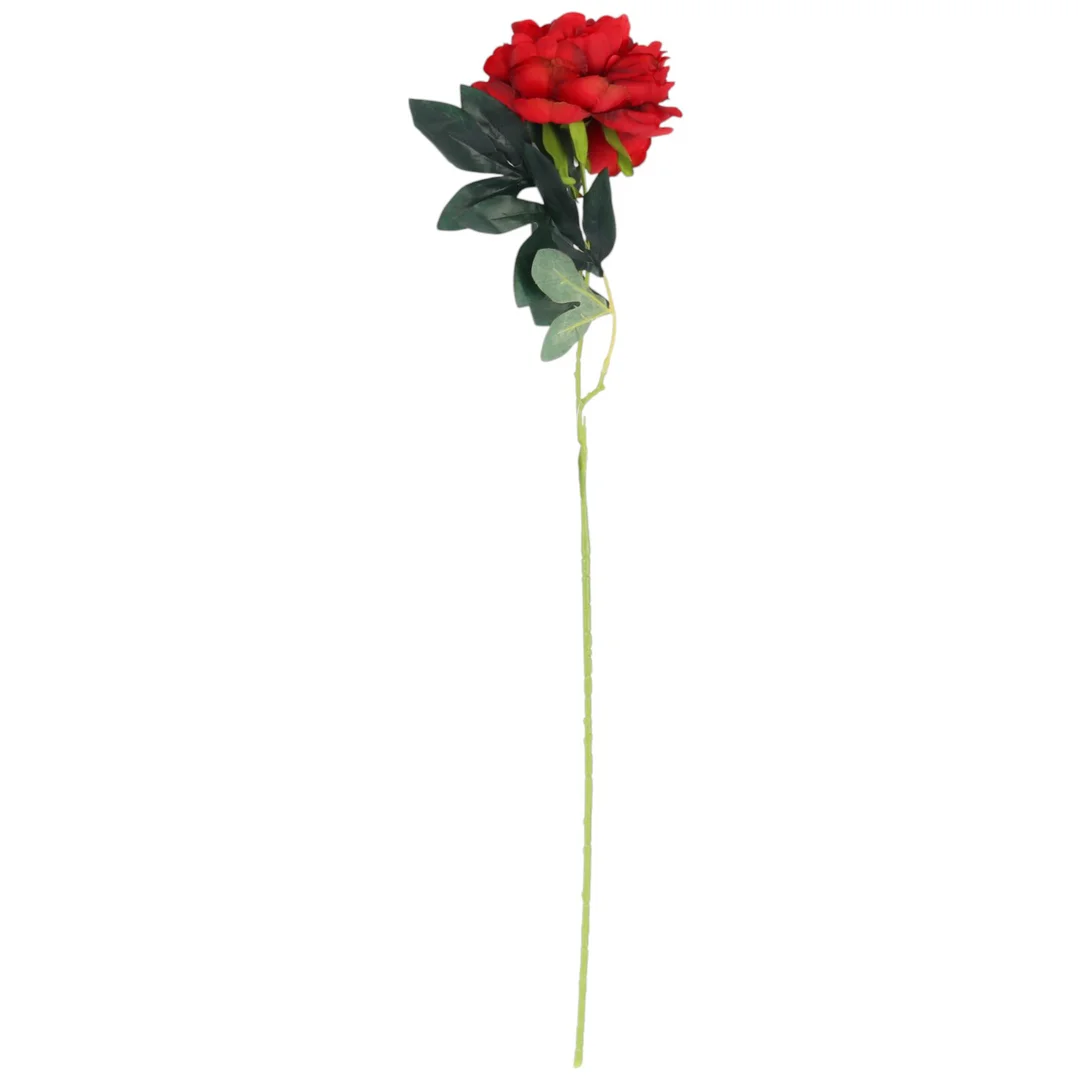 PIWONIA KWIAT SZTUCZNY do wazonu czerwona PEONIA 72 cm — zdjęcie 2