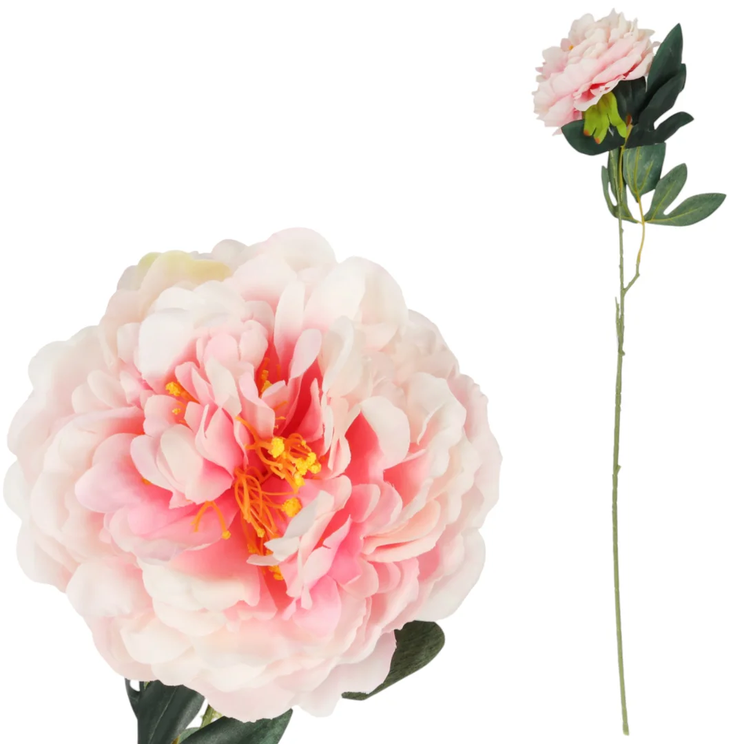 PIWONIA KWIAT SZTUCZNY do wazonu rózowa PEONIA 72 cm — zdjęcie 16