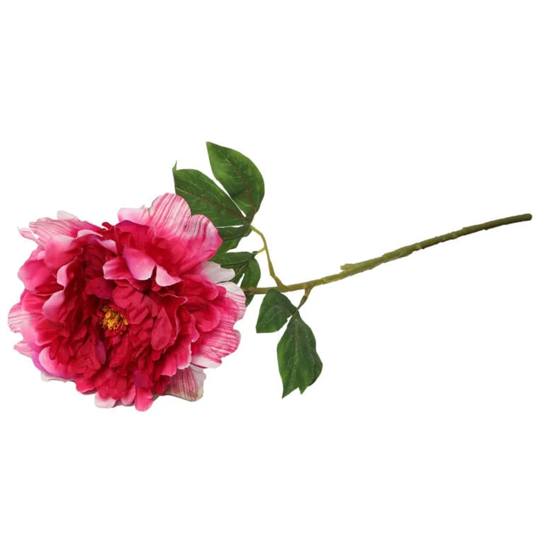Piwonia Sztuczna Wielkości 74cm w Kolorze Ciemno Różowym — zdjęcie 3