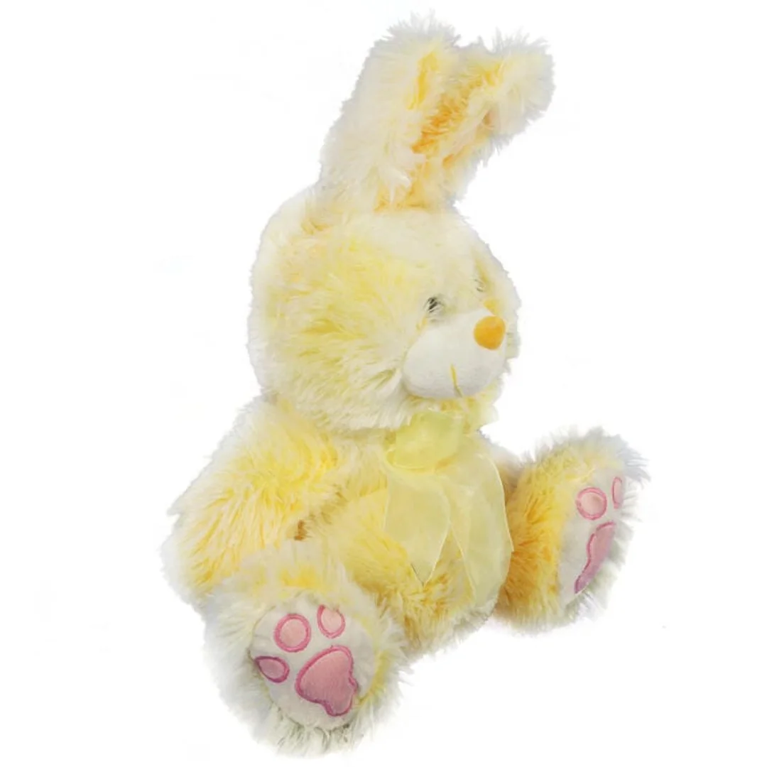 Pluszowy Zajączek Wielkanocny 36cm w Kolorze Żółtym - Stojąca Figurka z Ruchomymi Uszami — zdjęcie 3