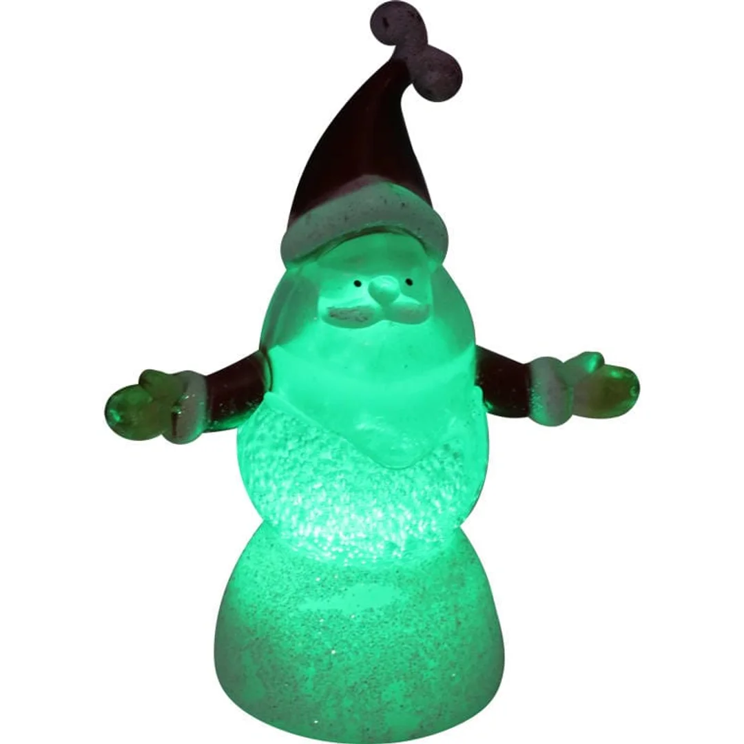 Podświetlana Figurka Mikołaja z LED, Biała, 12,5 cm, Zasilanie Bateryjne — zdjęcie 4