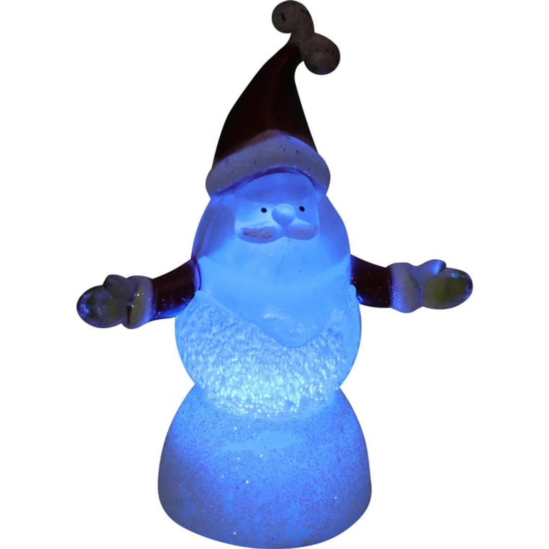 Podświetlana Figurka Mikołaja z LED, Biała, 12,5 cm, Zasilanie Bateryjne — zdjęcie 5