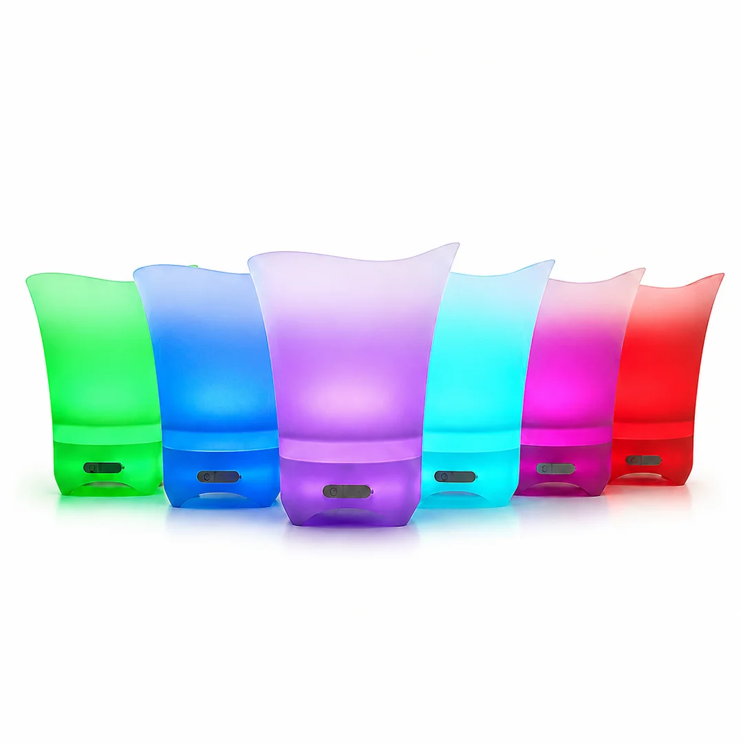 POJEMNIK NA LÓD 5L WIADERKO RGB GŁOŚNIK OŚWIETLENIE BLUETOOTH COOLER — zdjęcie 6