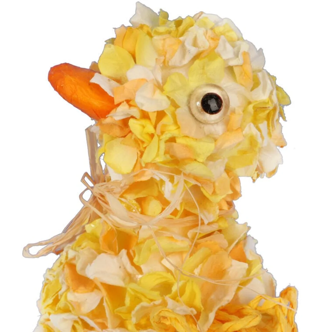 Pomarańczowa Dekoracja Wielkanocna - Figurka Papierowej Kaczuszki 14 cm — zdjęcie 2