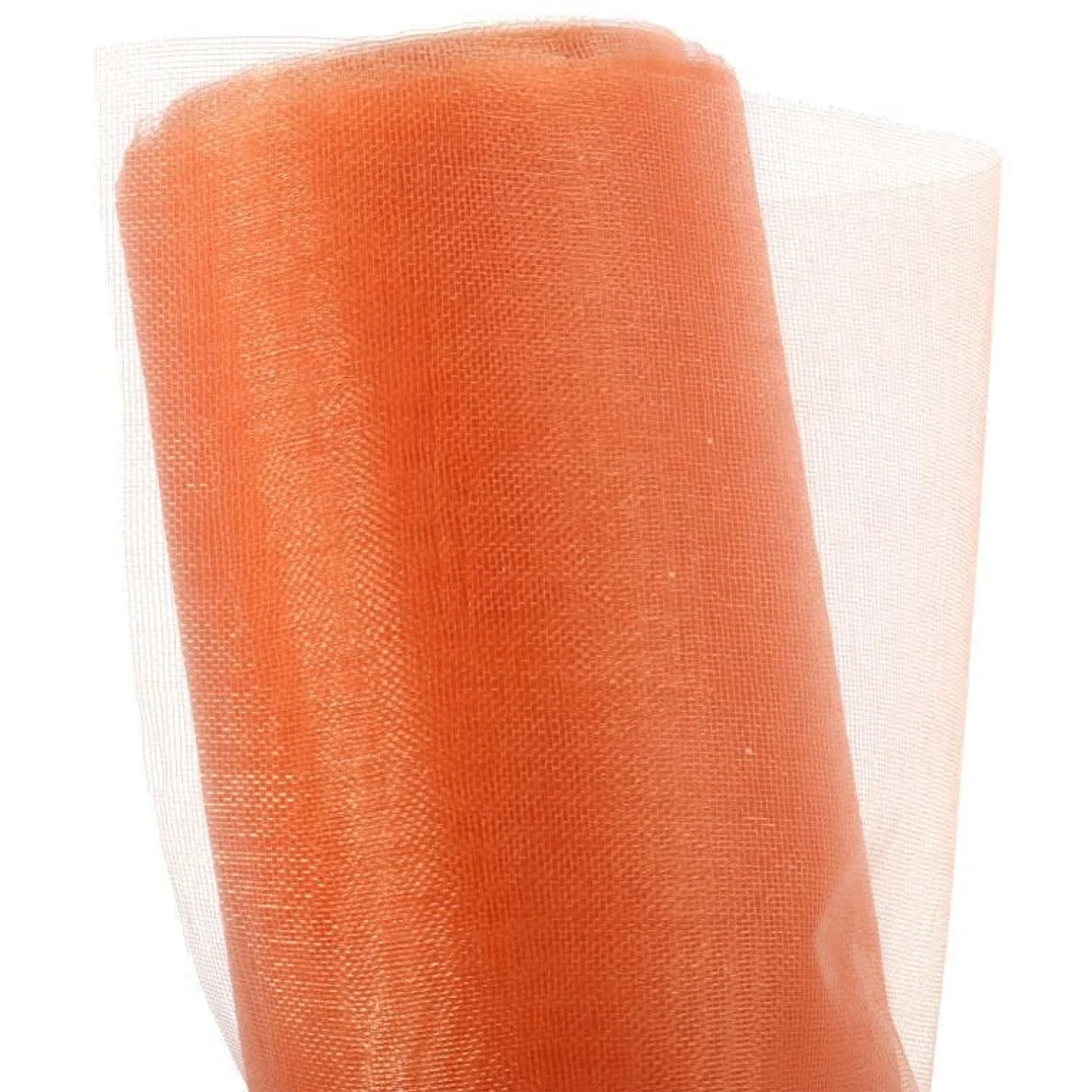 Pomarańczowa Organza do Dekoracji Florystycznych i Świątecznych, 12 cm x 9 m — zdjęcie 2