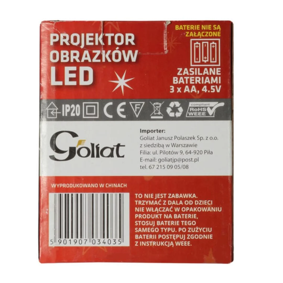 Projektor Świąteczny LED z 6 Wzorami do Użycia na Zewnątrz — zdjęcie 5