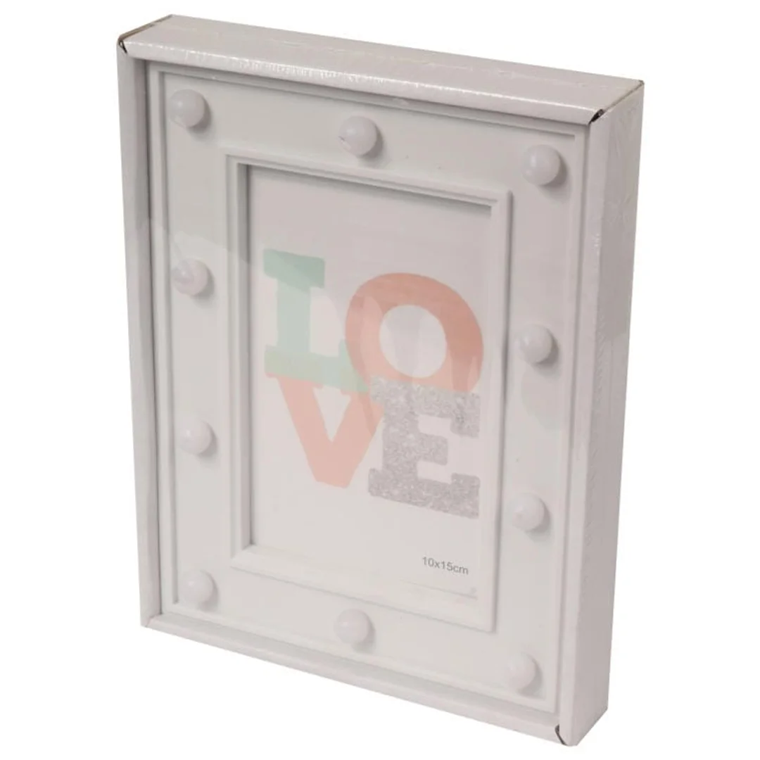 Ramka na Zdjęcia z Oświetleniem LED Białe Elegance 21x15cm — zdjęcie 2