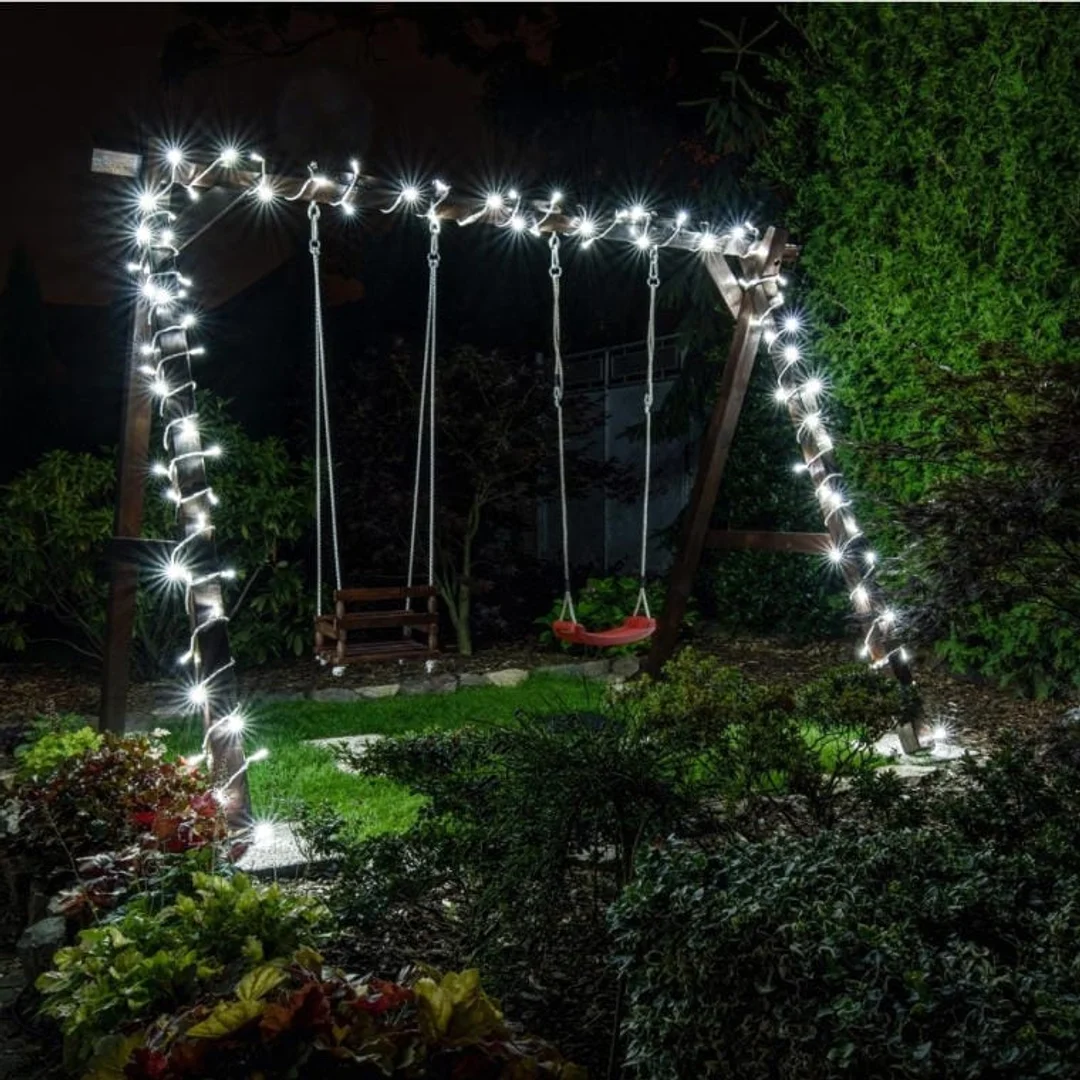 Ring z 80 Lampkami Choinkowymi LED do Wnętrz, Kolor Zimny Biały, Zasilane Sieciowo — zdjęcie 12