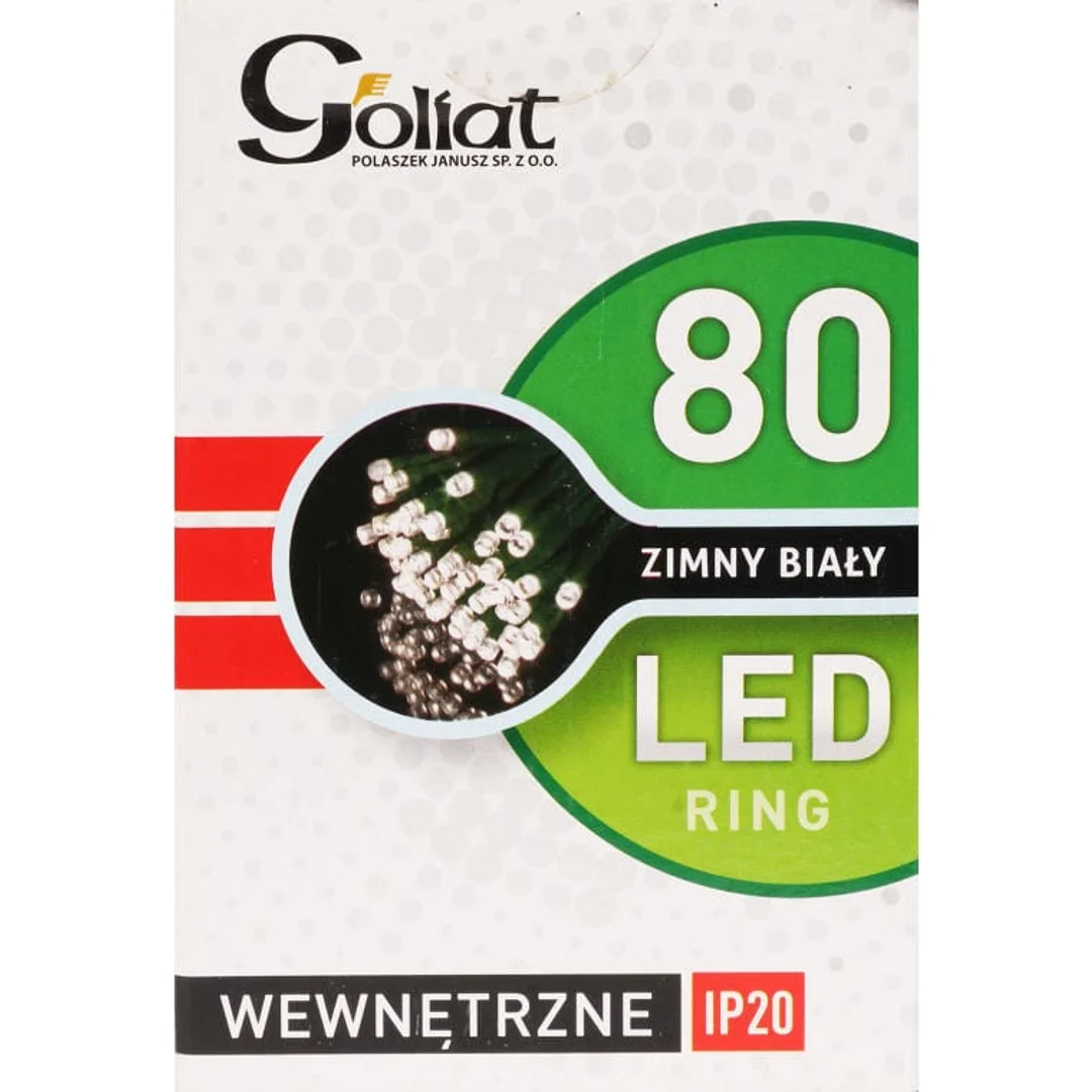 Ring z 80 Lampkami Choinkowymi LED do Wnętrz, Kolor Zimny Biały, Zasilane Sieciowo — zdjęcie 4