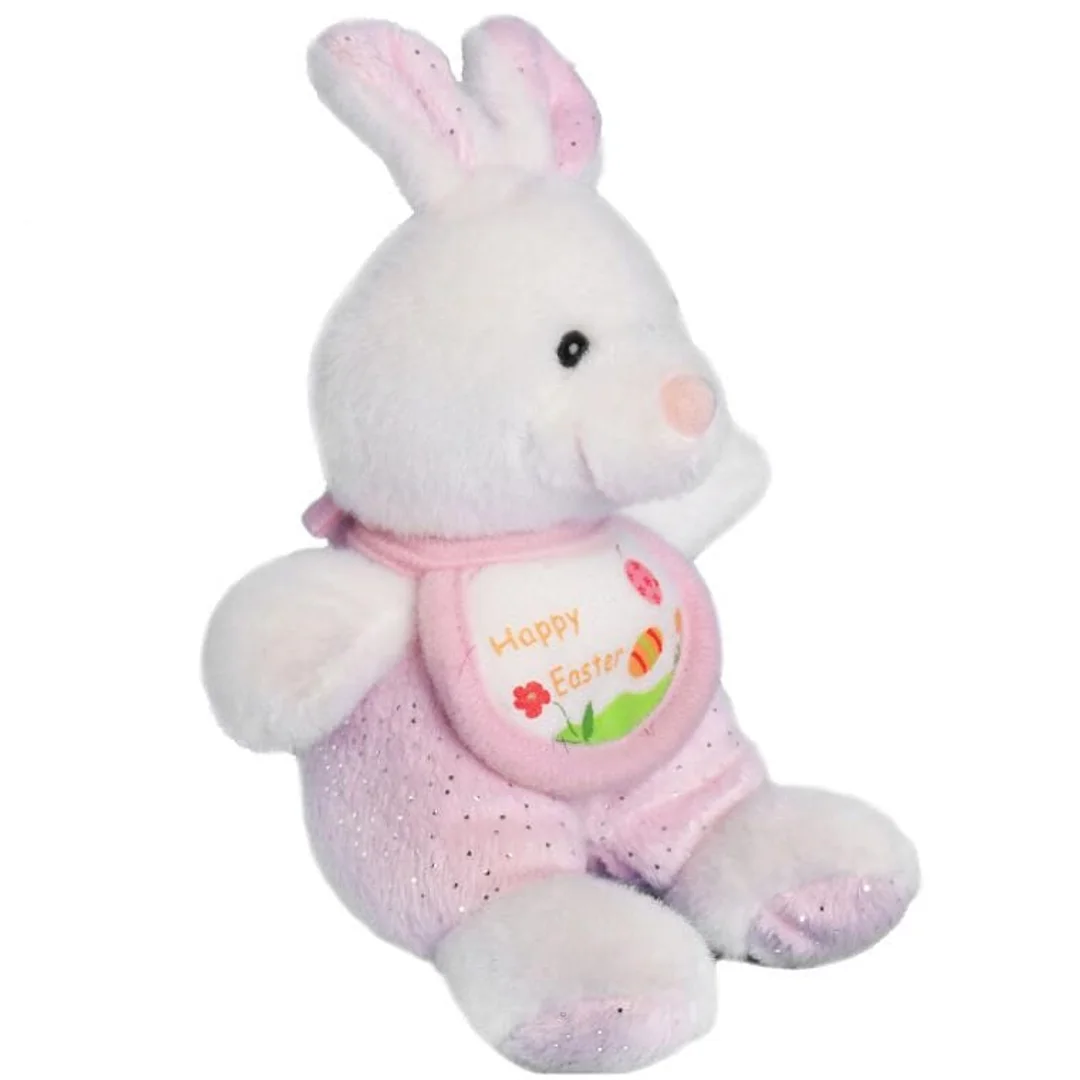 Różowy Pluszak KRÓLIK Wielkanocny z Napisem 'Happy Easter' — zdjęcie 2