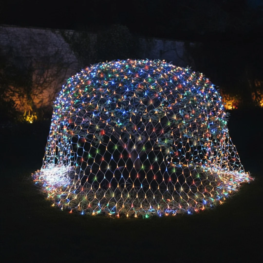 Siatka LED 3x3 M 240 LED Multikolor Lampki Choinkowe Zewnętrzna — zdjęcie 10
