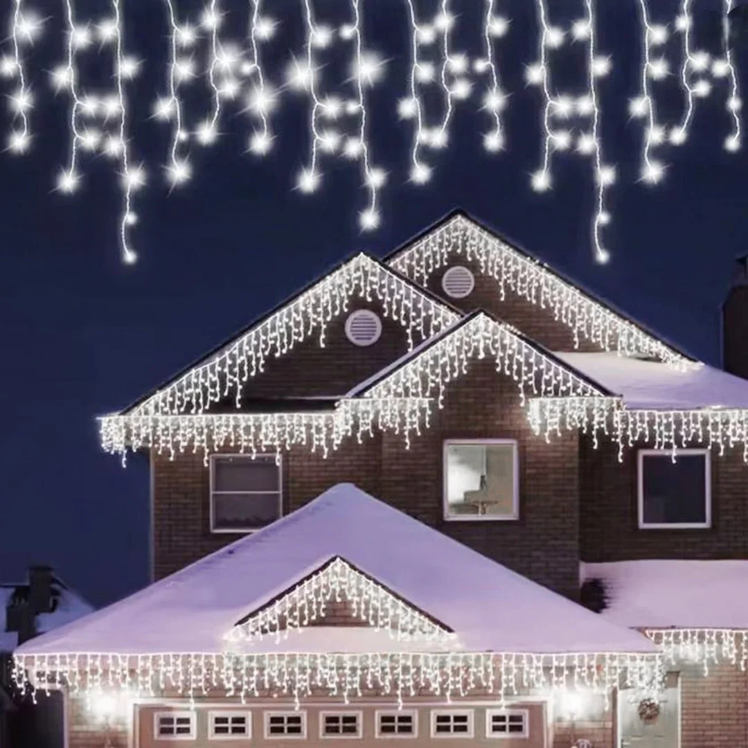 SOPLE 500 LED KURTYNA LAMPKI ZEWNĘTRZNE IP44 BIAŁE ZIMNE FLASH 15 M — zdjęcie 10