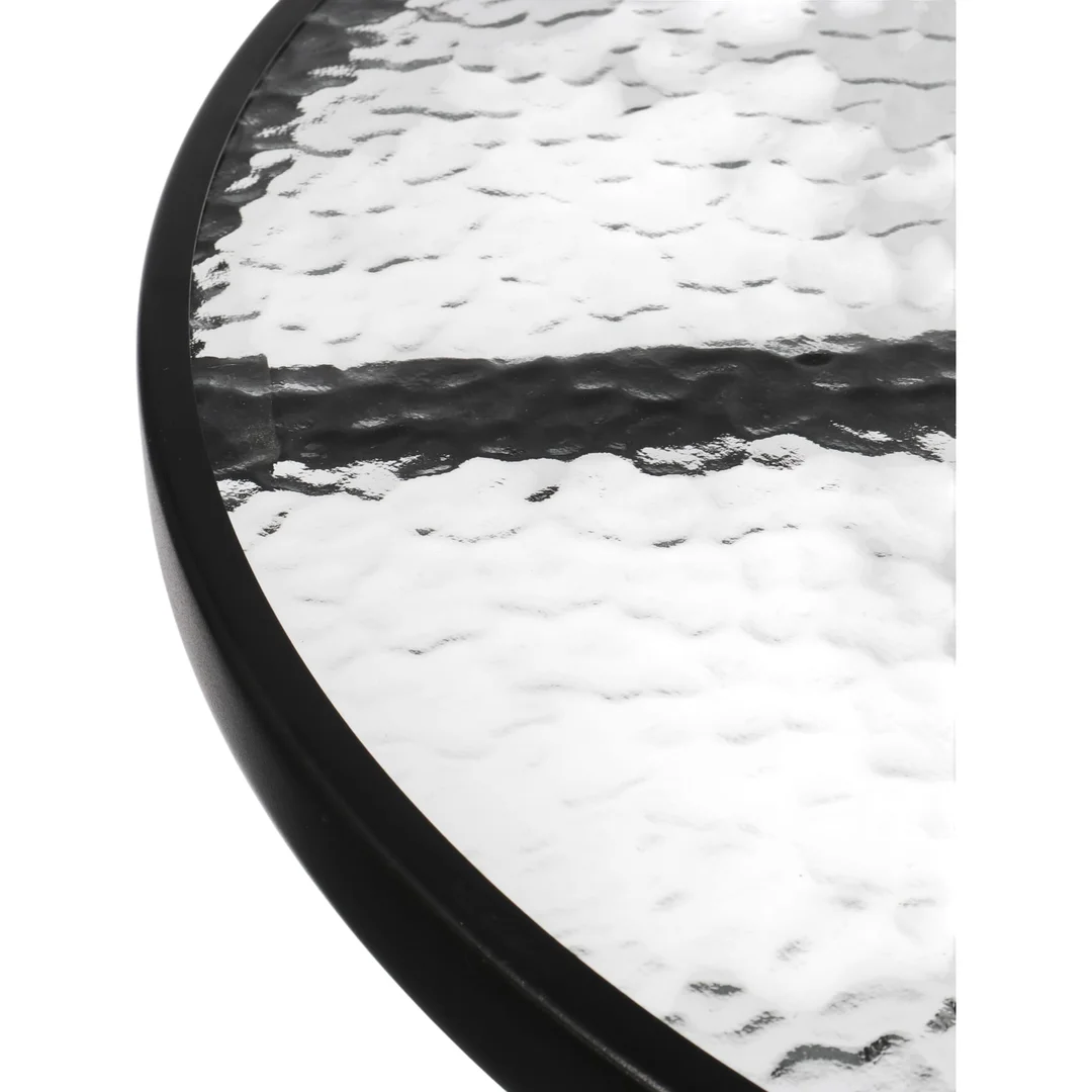 STOLIK OKRĄGŁY BISTRO OGRODOWY SZKLANY BALKONOWY 60 CM — zdjęcie 5