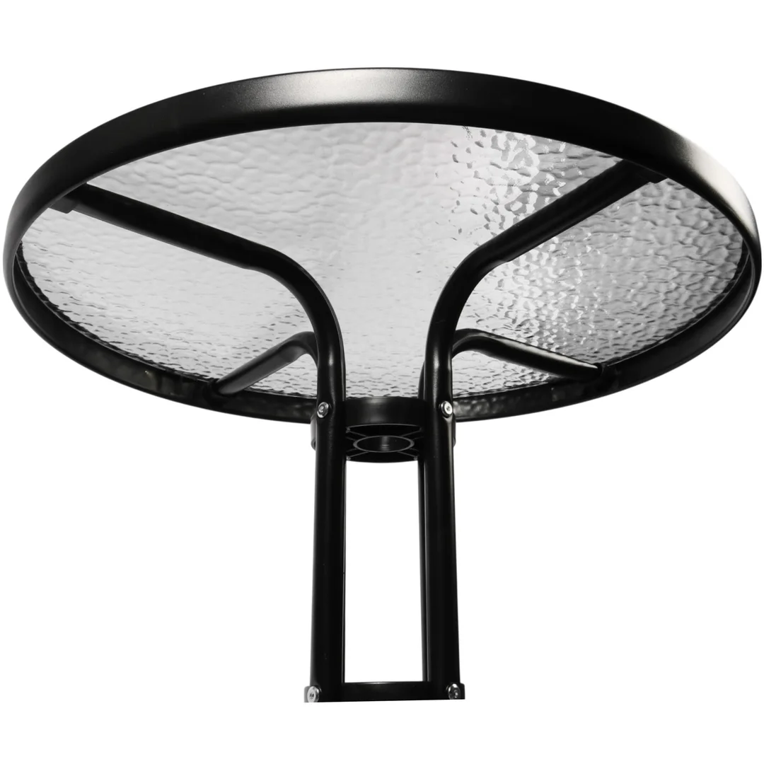 STOLIK OKRĄGŁY BISTRO OGRODOWY SZKLANY BALKONOWY 60 CM — zdjęcie 9