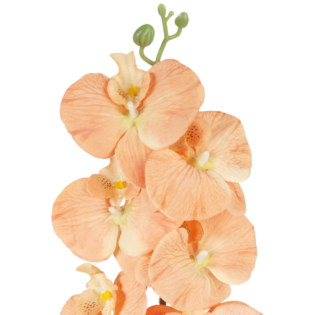 STORCZYK sztuczne kwiaty do wazonu GAŁĄZKA ORCHIDEA łososiowa 100 cm — zdjęcie 3