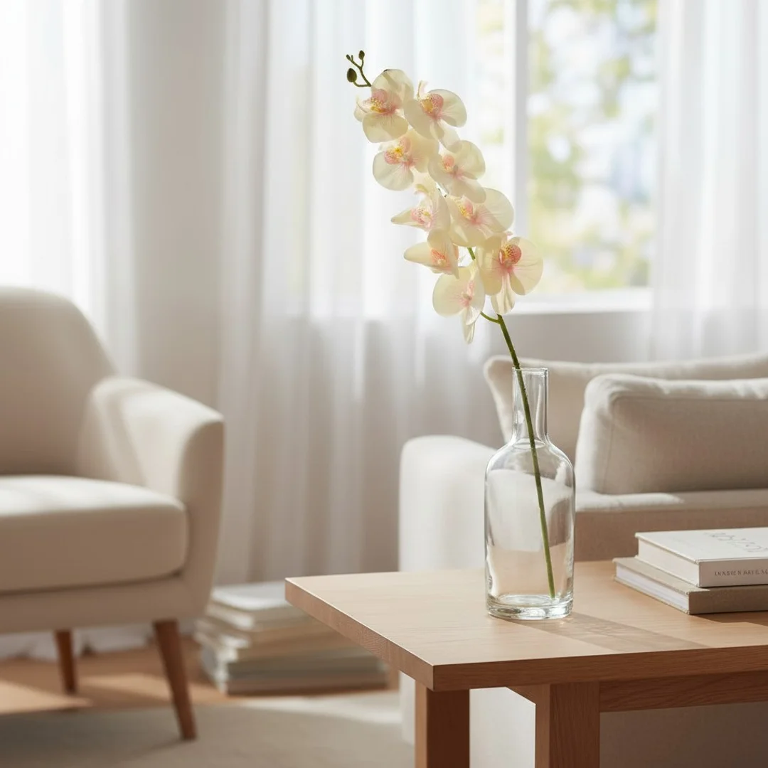 STORCZYK sztuczne kwiaty do wazonu GAŁĄZKA ORCHIDEI biała 100 cm — zdjęcie 54