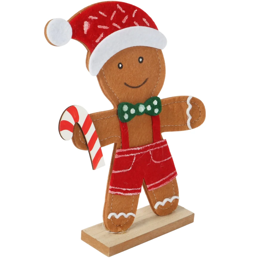 Świąteczna Figurka z Filcu Ciasteczkowy Ludzik PIERNIK 20 cm — zdjęcie 4
