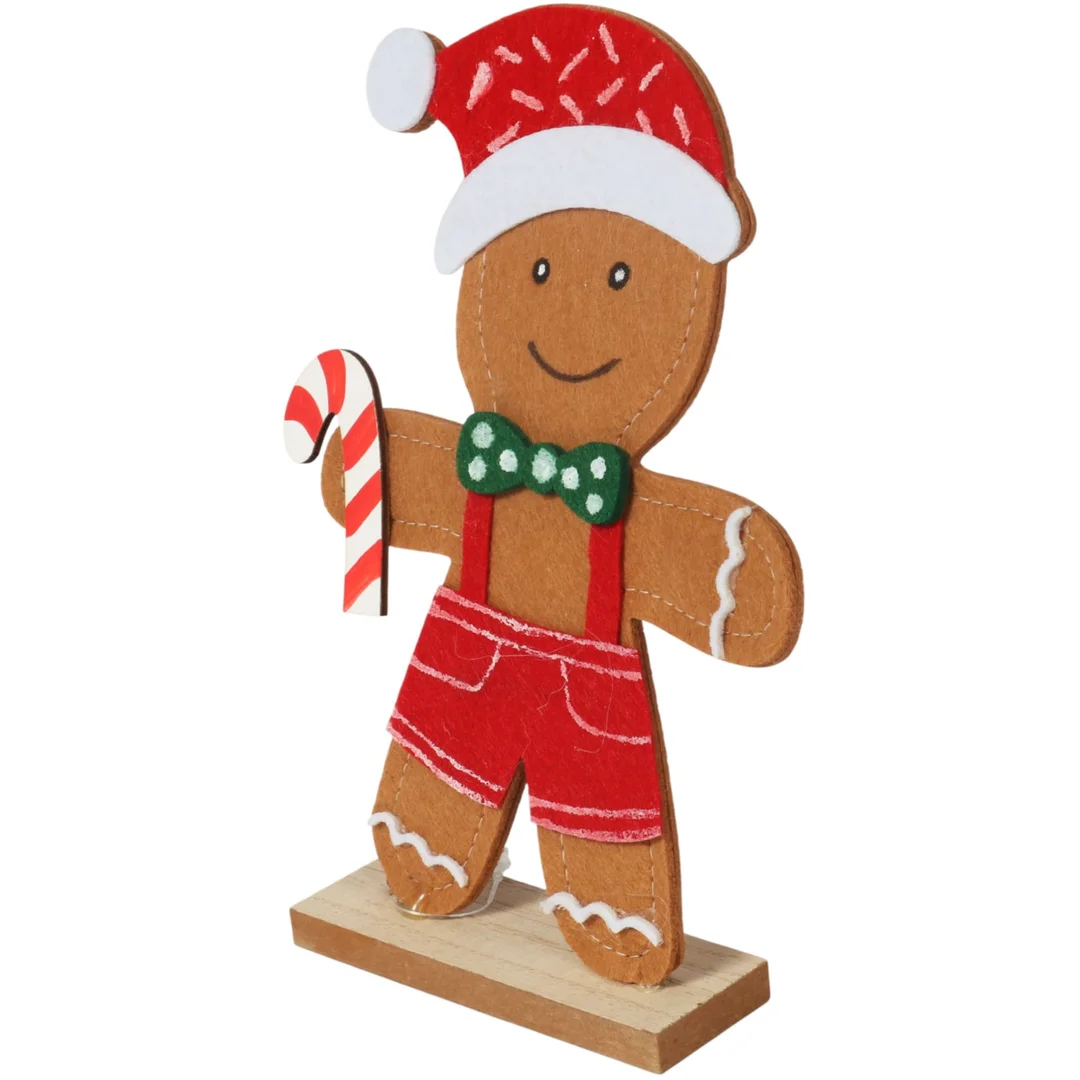 Świąteczna Figurka z Filcu Ciasteczkowy Ludzik PIERNIK 20 cm — zdjęcie 5