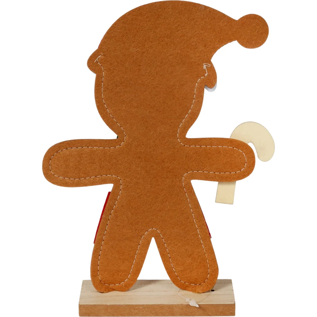 Świąteczna Figurka z Filcu Ciasteczkowy Ludzik PIERNIK 20 cm — zdjęcie 6