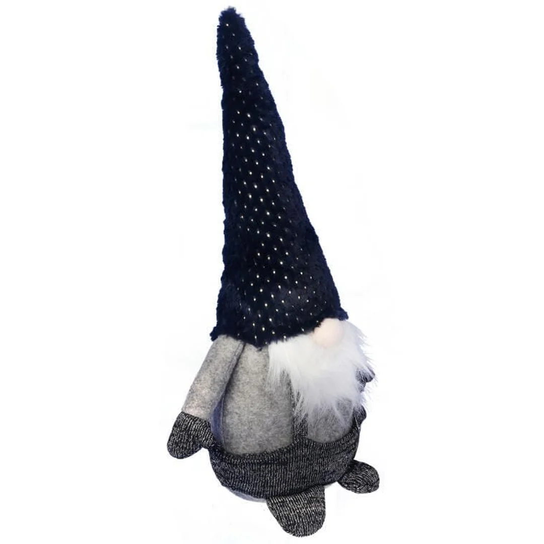Świąteczny Skrzat w Czarnej Czapie - Dekoracja Bożonarodzeniowa, 55 cm — zdjęcie 3