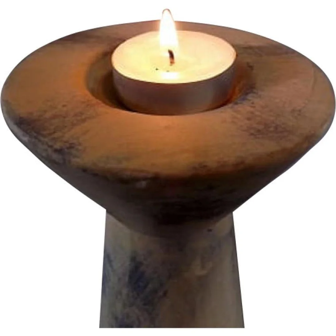 Świecznik Ceramiczny o Efekcie Starości 20x9 cm — zdjęcie 2