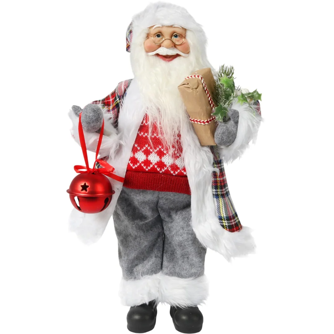 ŚWIĘTY MIKOŁAJ świąteczny FIGURKA skandynawski DEKORACJA ozdoba 48cm — zdjęcie 2