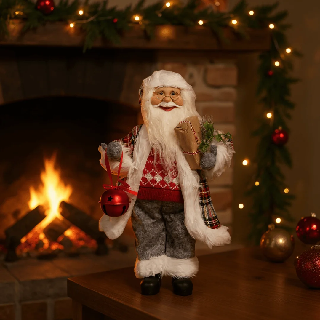 ŚWIĘTY MIKOŁAJ świąteczny FIGURKA skandynawski DEKORACJA ozdoba 48cm — zdjęcie 3