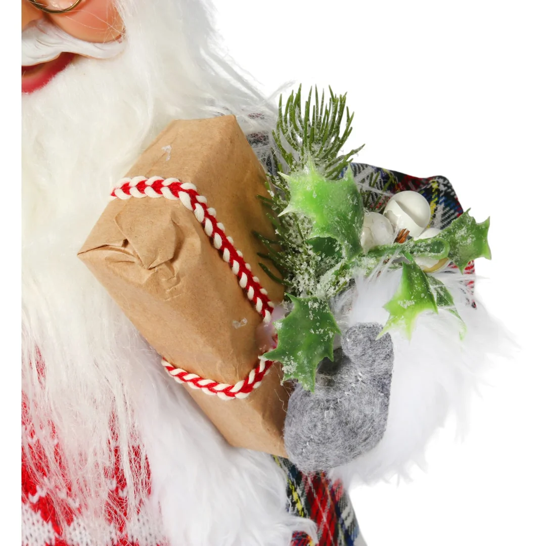 ŚWIĘTY MIKOŁAJ świąteczny FIGURKA skandynawski DEKORACJA ozdoba 48cm — zdjęcie 5