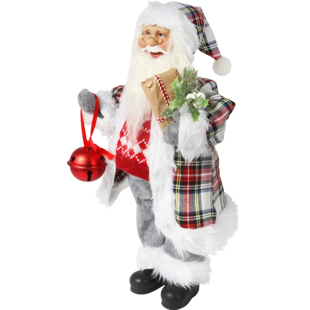 ŚWIĘTY MIKOŁAJ świąteczny FIGURKA skandynawski DEKORACJA ozdoba 48cm — zdjęcie 6