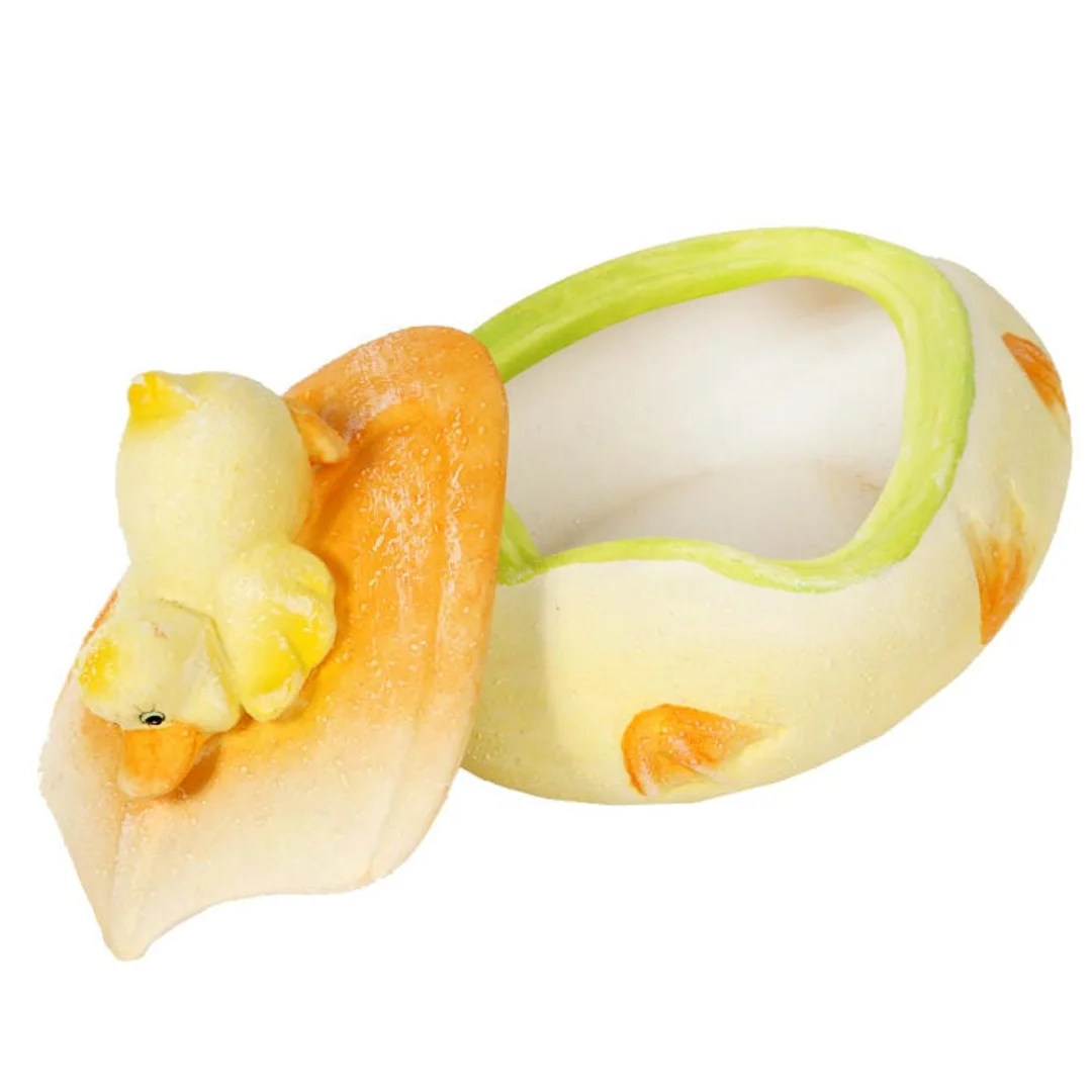 Szkatułka ceramiczna z kaczuszką 15 cm — zdjęcie 2