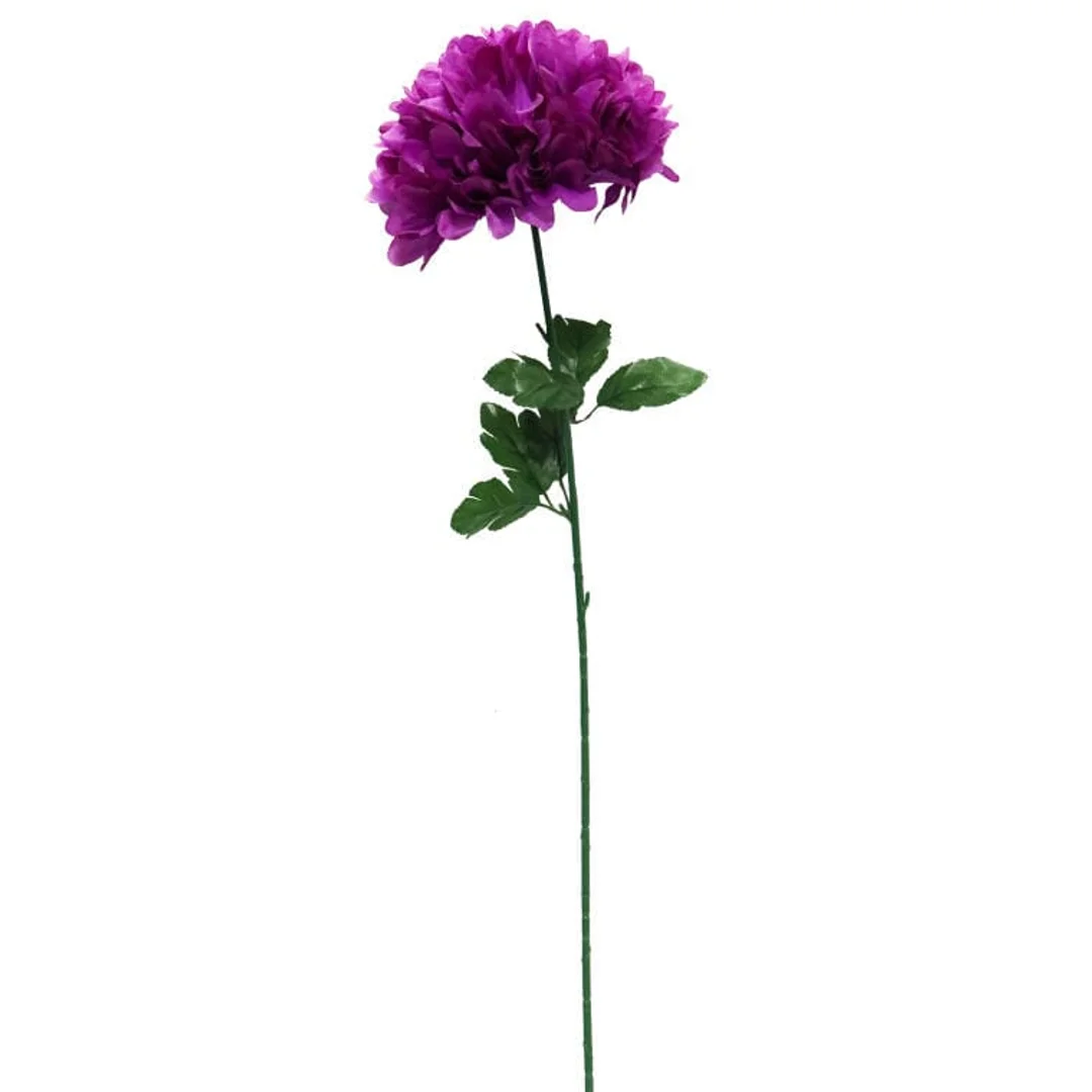 Sztuczna Chryzantema Fioletowa 75 cm - Pojedynczy Kwiat Dekoracyjny Fi 20 cm — zdjęcie 2