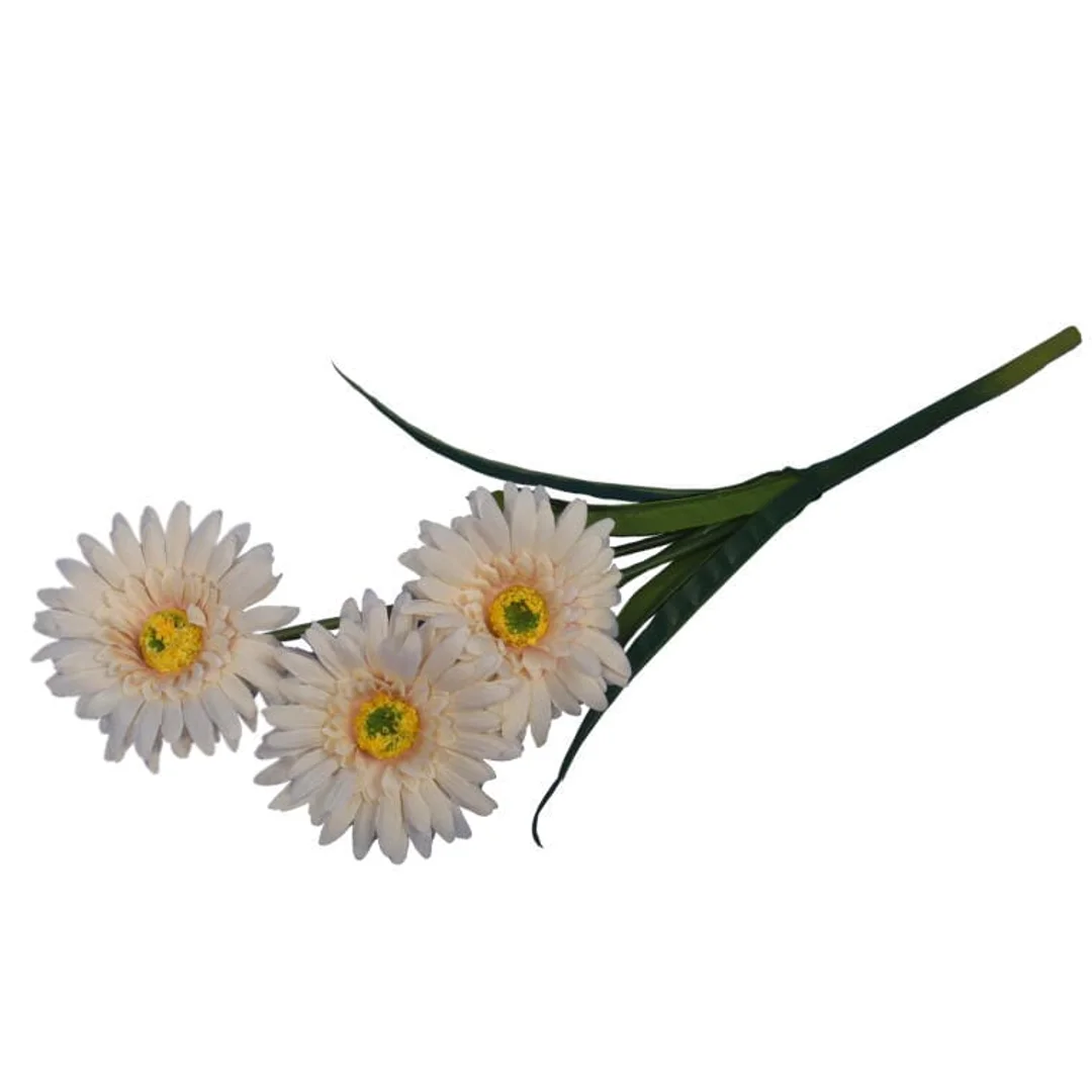 Sztuczna Gałązka Gerber Kremowa - Dekoracja Wysokiej Jakości 55 cm — zdjęcie 3