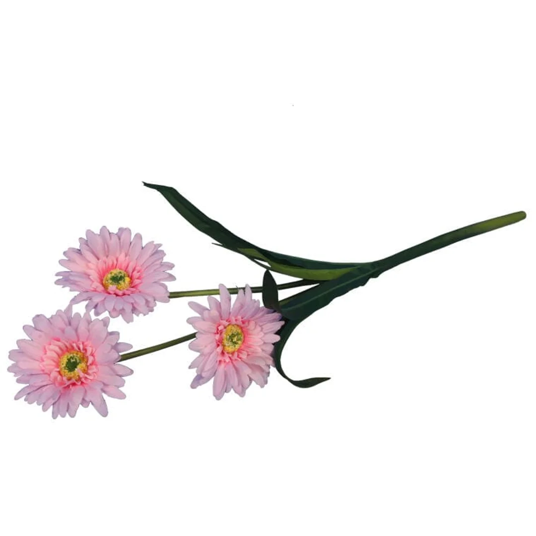 Sztuczna Gałązka Gerber w kolorze Jasno Różowym, wysokość 55 cm — zdjęcie 3