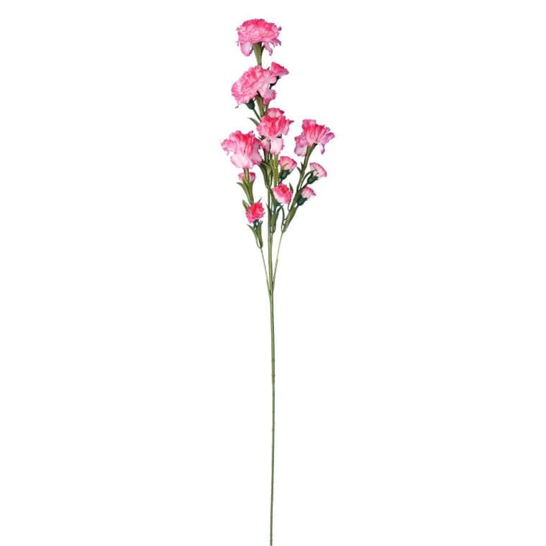 Sztuczna Gałązka Goździków w Kolorach Biało-Różowych, 15 Kwiatów, 86cm — zdjęcie 2