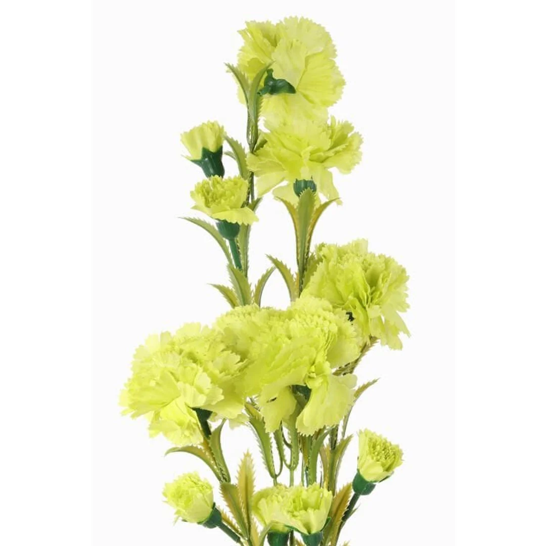 Sztuczna Gałązka Goździków w Kolorze Zielonym - 15 Kwiatów, Wysokość 86 cm — zdjęcie 2