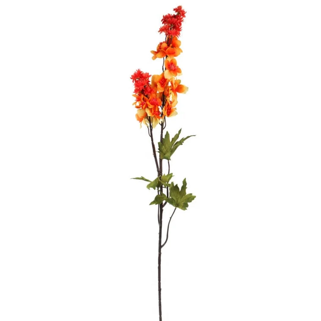 Sztuczna Gałązka Ostróżki Pomarańczowej - Jesienny Design 110 cm — zdjęcie 2