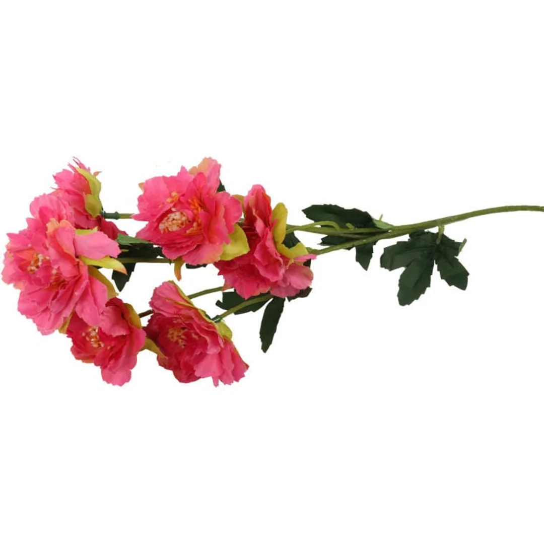 Sztuczna Gałązka z 6 Mini Piwoniami Różowymi 60 cm — zdjęcie 3